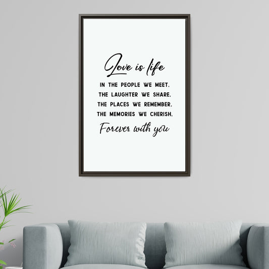 "The Best Things in Life" – Personalized Family Quote Canvas Wall Art for Living Room