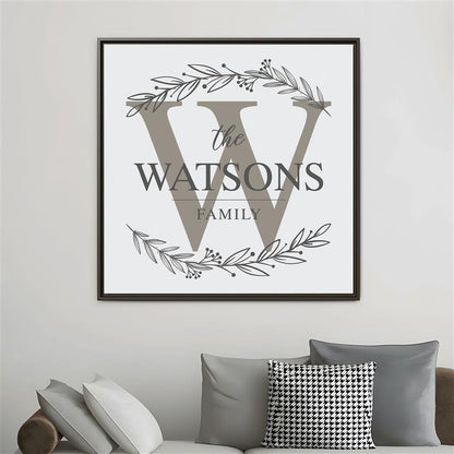 Personalized Floral Monogram Family Name Signs - Custom Wall Art - Wood Framed Monogram Decor - Farmhouse & Vintage Style Gifts for Home, Weddings & Special Events