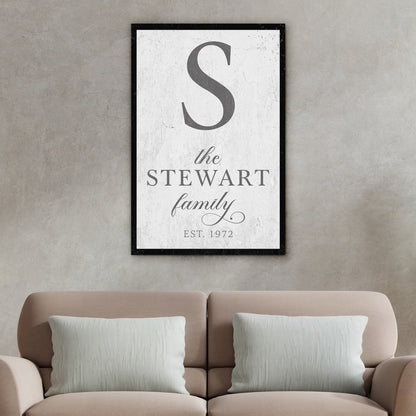 Personalized Monogram Family Last Name Sign - Custom Monogram Family Last Name Sign - Home Decor Gift for Weddings, Anniversaries, Vacation Homes, Pet Lovers