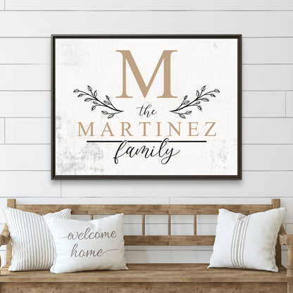 Personalized Family Monogram Sign with Last Name - Custom Farmhouse Porch Decor, Rustic Family Name Wall Art, Personalized Initial Wood Sign for Home