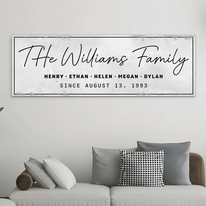 Personalized Family Name Sign with Kids' Names - Custom Wood Framed Last Name Wall Art for Farmhouse, Lake House, or Cabin Decor - Great Gift for Weddings, Anniversaries, Parents, or Grandparents