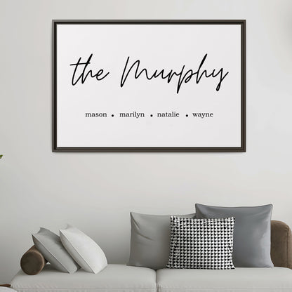 Personalized Family Name Sign with Kids Names - Custom Wall Art for Modern Rustic Home Decor, Housewarming, Wedding, Engagement, or Bridesmaid