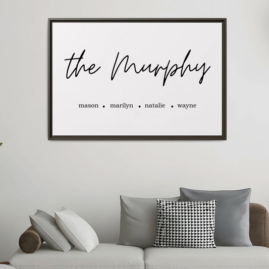 Personalized Family Name Sign with Kids Names - Custom Wall Art for Modern Rustic Home Decor, Housewarming, Wedding, Engagement, or Bridesmaid