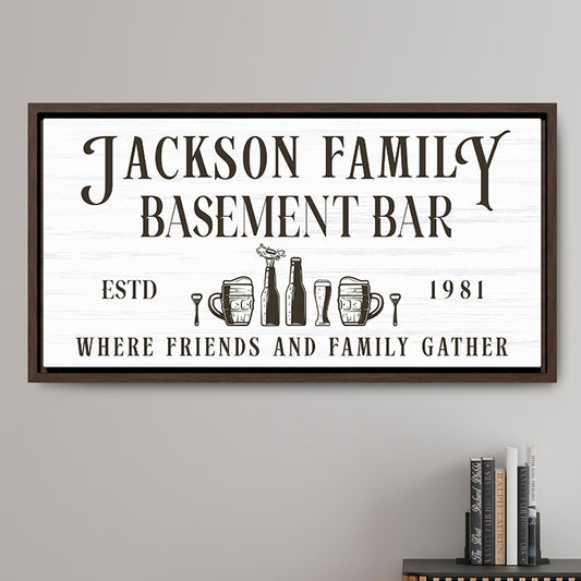 Custom Basement Bar & Lounge Sign | Personalized Family Bar Wall Art | Man Cave, Home Bar, Pub, Tavern & Game Room Decor | Wooden Signs