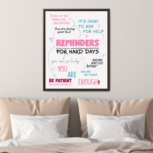 Custom Bedroom Quote Wall Art | Personalized Positive Motivational Art | Inspirational Poster for Dorm Decor