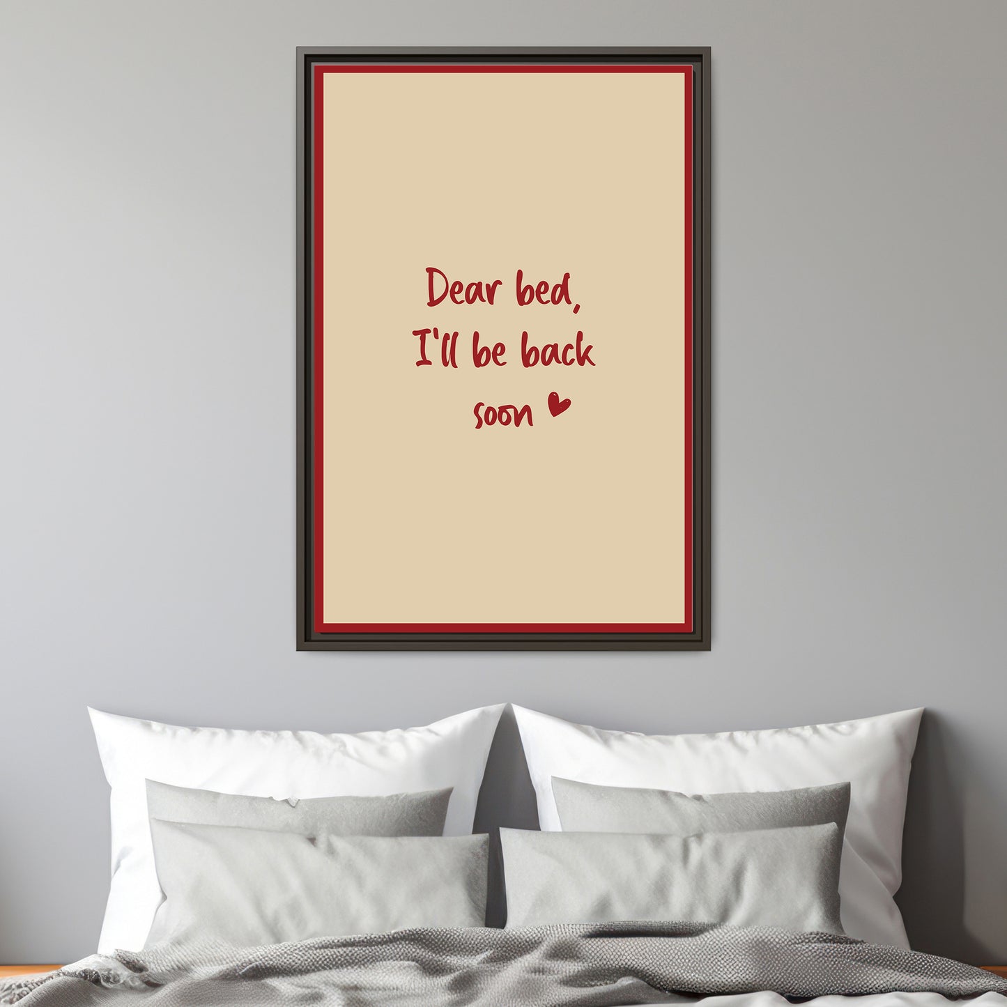 Custom Bedroom Quote Wall Art |  Personalized Cute Bedtime Wall Decor | Trendy Poster for Bedroom | Minimalistic Bed Quote | Cute Wall Decor