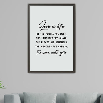 "The Best Things in Life" – Personalized Family Quote Canvas Wall Art for Living Room