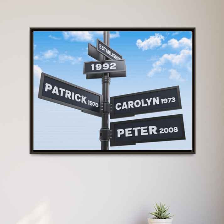 Personalized Intersection Street Sign - Custom Road Sign with 4, 5, or ...